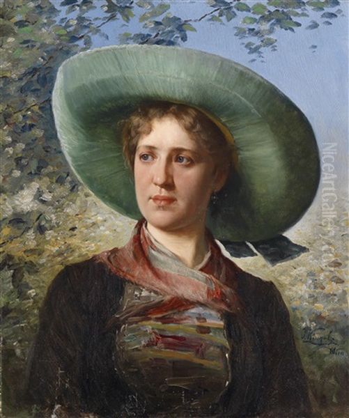 Portrait Einer Jungen Frau In Tracht - view 1