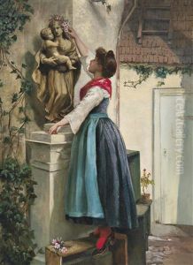 Blumenschmuck Fur Die Marienstatue