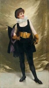 L'escrimeuse by Emile Antoine Bayard
