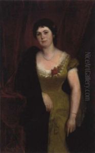 Bildnis Einer Dame Der Gesellschaft by Josef Kinzel