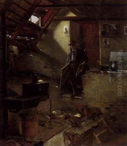Das Maleratelier by Josef Kinzel