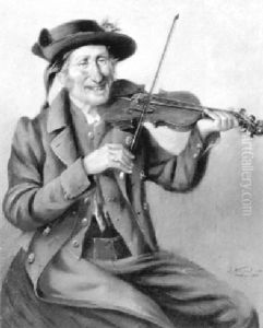 Der Geigenspieler by Josef Kinzel