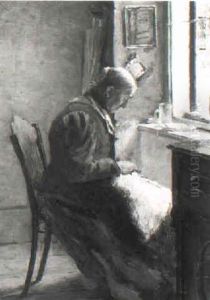 Alte Weisnaherin by Josef Kinzel