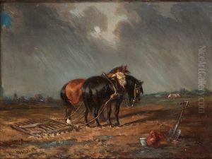 Hastar Pa Faltet by Carl Fredrik Kiorboe