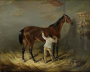 Stallinterior by Carl Fredrik Kiorboe