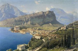 Blick Auf Torbole Mit Dem Monte Brione Am Gardasee by Erich Kips