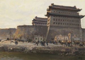 Das Deshengmen-stadttor In Peking Das Deshengmen-stadttor In Peking