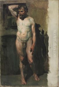 Studienhafte Darstellung Eines Manneraktes by Erich Kips