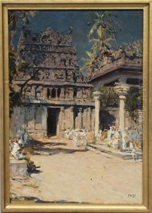 Tempel Bei Kalkutta by Erich Kips