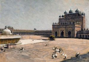 Fatepur Sikri In Indien. Das Grab Des Scheichs Salim Chishti
