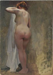 Stehender, Weiblicher Akt by Erich Kips