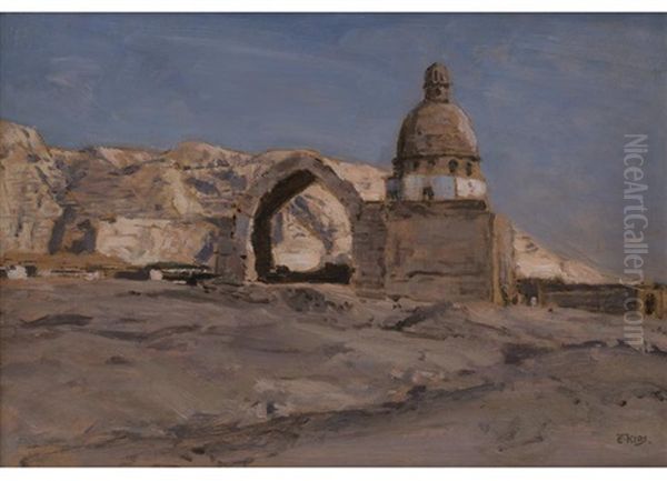 Ansicht Des Wustenortes Mit Moschee Mokattam Bei Kairo - view 1