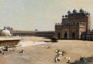 Indien. Fatehpur-sikri, Grab Des Scheichs Salim Chishti