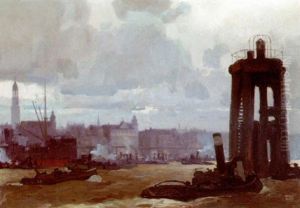 Der Hafen In Hamburg by Erich Kips