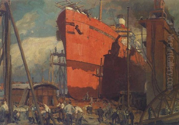 Dampfer In Der Werft - view 1