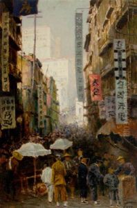 Hongkong, Strasse Gegen Den Victoria-hill by Erich Kips