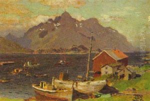 Norwegische Fjordlandschaft by Erich Kips