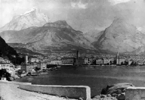 Vue D'une Ville Au Bord D'un Lac - view 1