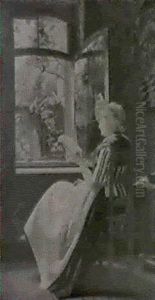 Reading By A Window by Otto Karl Kirberg