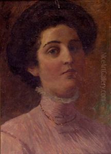 Damenportrait by Johann Frank Kirchbach
