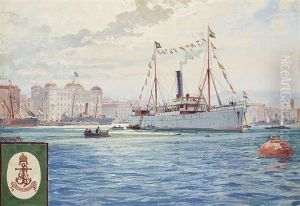 Dampfer Adria In Fiume by Alexander Kircher
