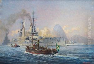 The Sms Kaiser In Front Of Sugar Loaf Mountain