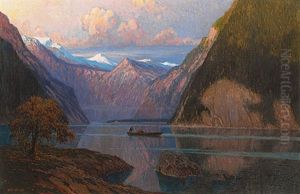 Der Konigssee Mit Dem Watzmann by Alexander Kircher