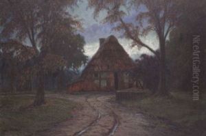 Bauernkate Am Herbstabend