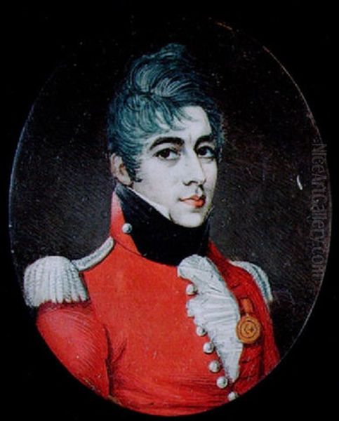 An Officer Of The Royal Staff Corps Wearing Scarlet Uniform - view 1