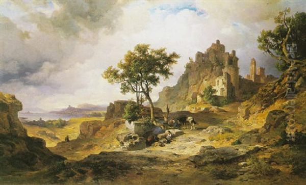 Hegaulandschaft Mit Der Ruine Hohentwiel - view 1