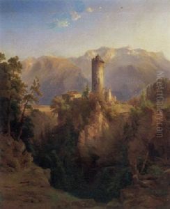 Schlos Clamm In Tirol Im Ober-inn-tal by Albert Emil Kirchner