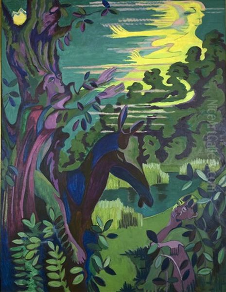 Extensive Landscape With Figures On A Road - view 1