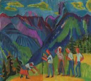Bergheuer, Heuer Auf Der Alp by Ernst Ludwig Kirchner