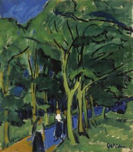 Waldstrasse (forest Road) by Ernst Ludwig Kirchner