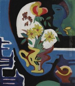 Blumenvase (still Life With Flowers) by Ernst Ludwig Kirchner