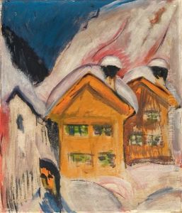Hauser Im Schnee by Ernst Ludwig Kirchner