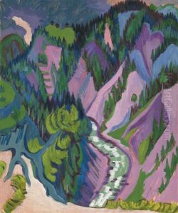 Im Sertigtal (in Sertig Valley) by Ernst Ludwig Kirchner