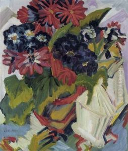 Blumentopf Und Zuckerdose - Blumen by Ernst Ludwig Kirchner