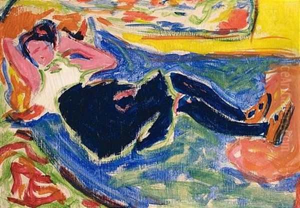 Frau Mit Schwarzen Strumpfen - Die Schwarze Grete (woman With Black Stockings) - view 1