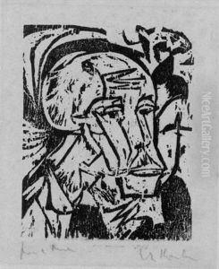 Mannerkopf I by Ernst Ludwig Kirchner