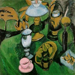 Stilleben Mit Lampe by Ernst Ludwig Kirchner