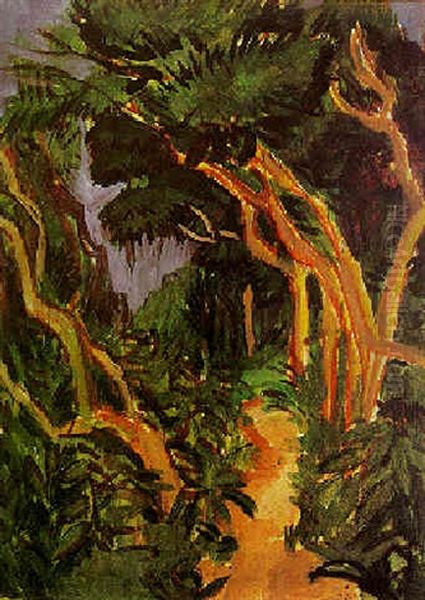 Fehmarnlandschaft, Waldweg (landscape In Fehmarn, Forest Path) - view 1