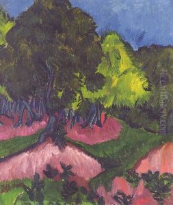 Landschaft Mit Kastanienbaum by Ernst Ludwig Kirchner