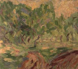 Landschaft (weg Mit Baumen) by Ernst Ludwig Kirchner