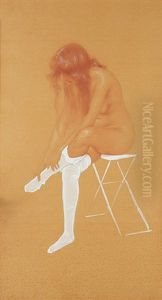 Nu Aux Bas Blancs by Raphael Kirchner