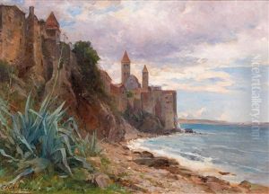 Scene Of The Island Of Rab by Ernestine Von Kirchsberg