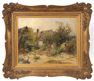 Landschaft Mit Bauernhaus by Ernestine Von Kirchsberg