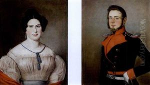 Portrair Der Maria Dellefant (+ Portrait Ihres Ehemannes Giovanni; Pair)