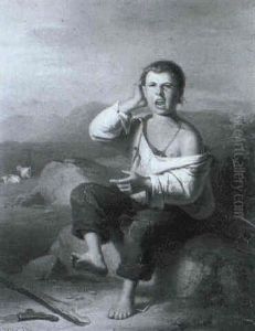 Der Verletzte Hirtenknabe by Johann Baptist Kirner