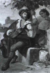 Junges, Italienisches Bauernpaar by Johann Baptist Kirner